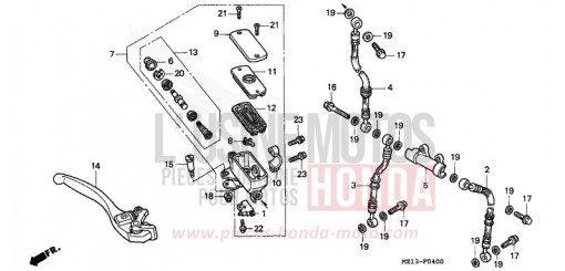 FR. BRAKE MASTER CYLINDER CB1000FT de 1996